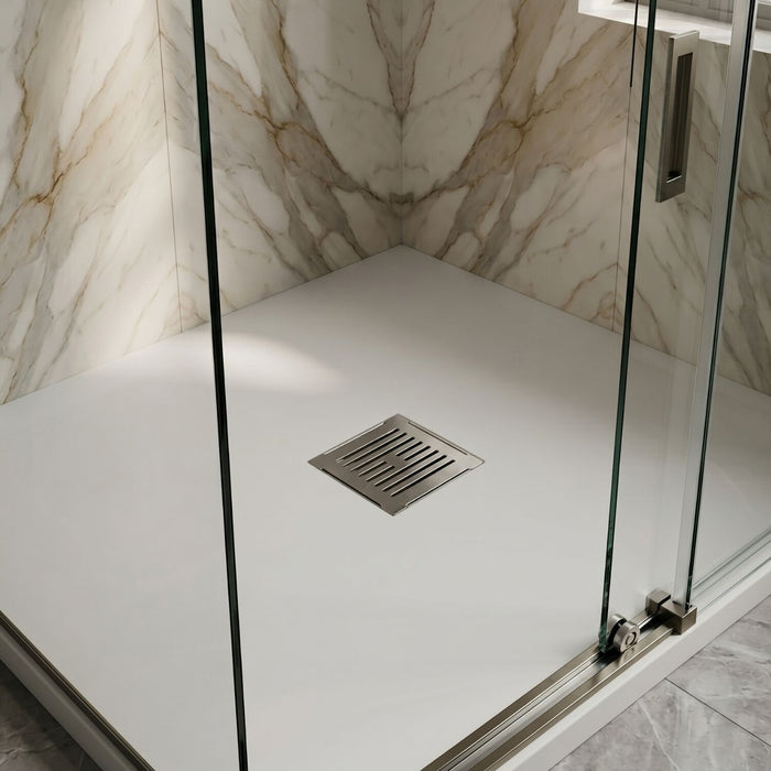 [BATW001S] Contemporary Resin Slimline Shower Tray Grill Waste - Choice of Colour - Silo