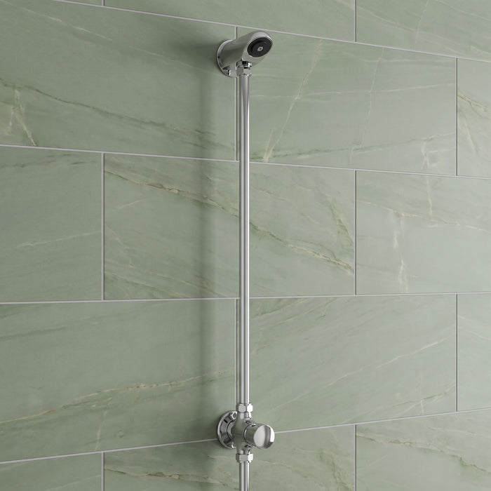 [BSCC788] Contemporary Round Manual Exposed Non-Concussive Timed Shower Valve - Chrome - Balterley - Lifestyle 1