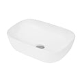 [BCCT158] Contemporary Soft Rectangular Countertop Basin - Gloss White Ceramic Vessel Without Overflow - Cutout