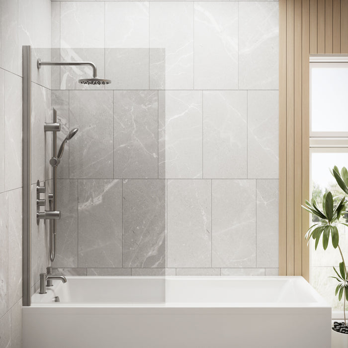 [BBSCQGM] Contemporary Square Bath Shower Screen - Choice of Style and Finish - Lifestyle 1