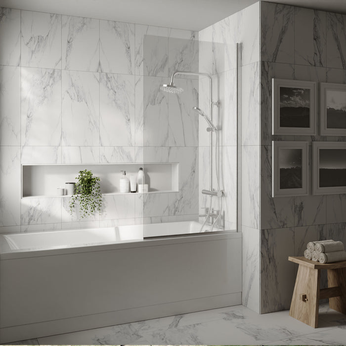 [BBSCSQ] Contemporary Square Bath Shower Screen - Choice of Style and Finish - Lifestyle 1