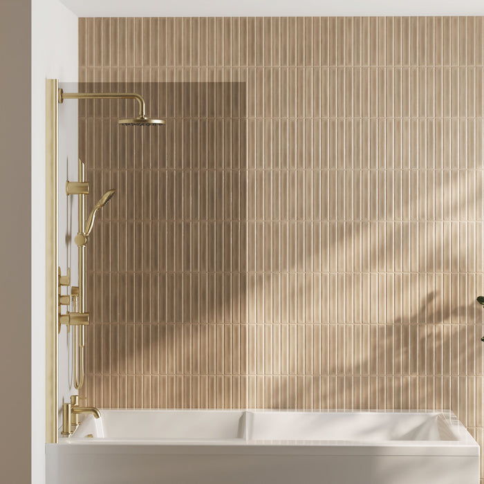 [BBSCSQ8] Contemporary Square Bath Shower Screen - Choice of Style and Finish - Lifestyle 1