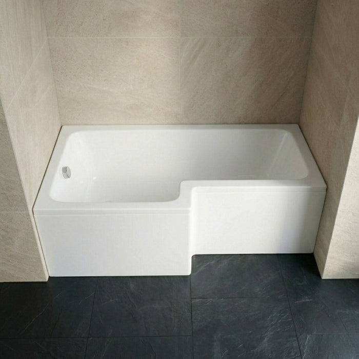 [BBSS1585L] Contemporary Square Shower Bath - Choose Size and Orientation - Silo