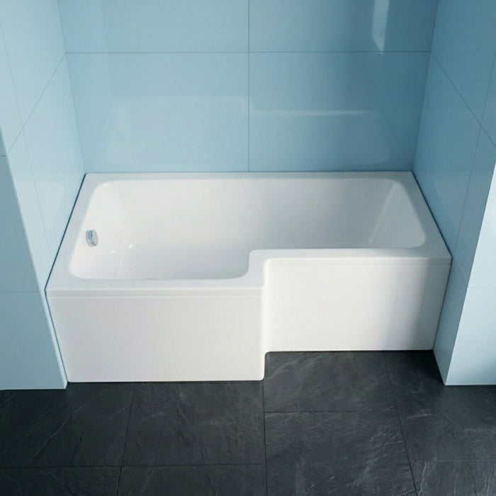 [BBSS1785L] Contemporary Square Shower Bath - Choose Size and Orientation - Silo