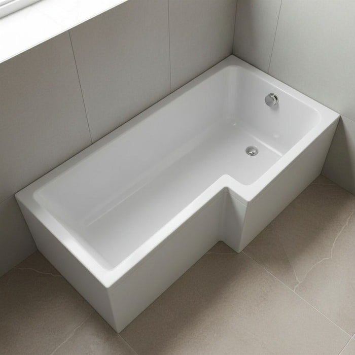 [BBSS1785R] Contemporary Square Shower Bath - Choose Size and Orientation - Silo
