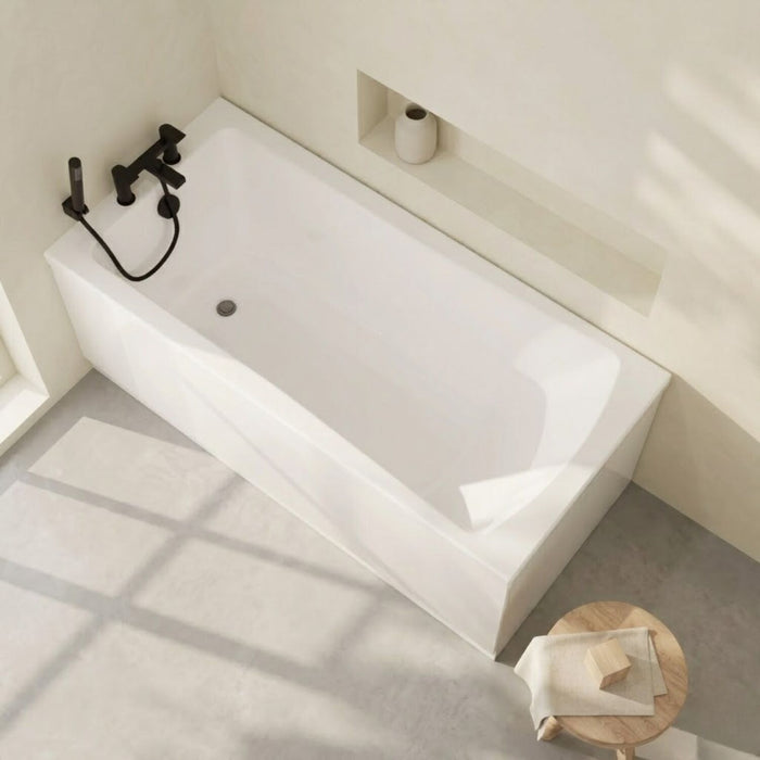 [BBSE405] Contemporary Square Single Ended Bath Tub & Leg Set - Multiple Sizes - Silo