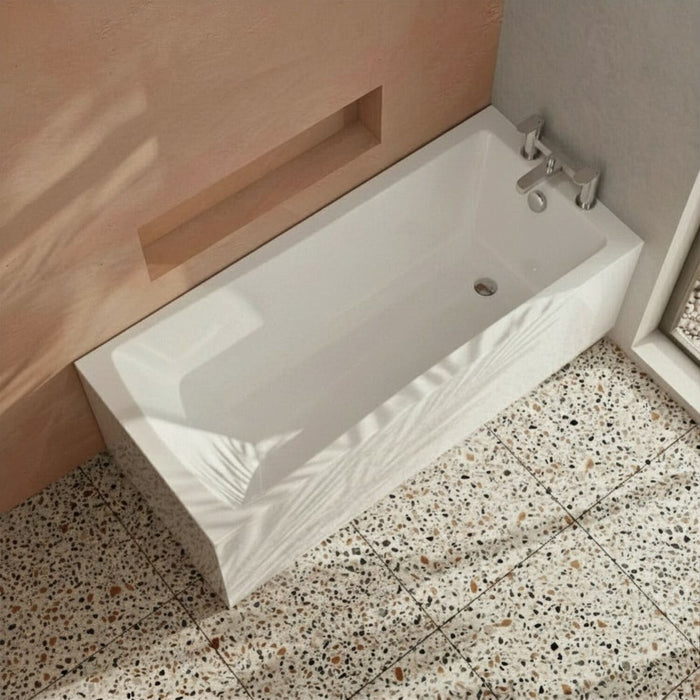 [BBSE407] Contemporary Square Single Ended Bath Tub & Leg Set - Multiple Sizes - Silo