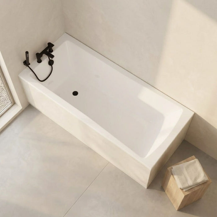[BBSE409] Contemporary Square Single Ended Bath Tub & Leg Set - Multiple Sizes - Silo