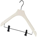 Cream Coat Hanger with Clips