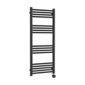 [BHER160] Croxall Electric Round Tube Heated Towel Rail with 17 Bars, 1200 x 500mm - Choice of Colour - Cutout