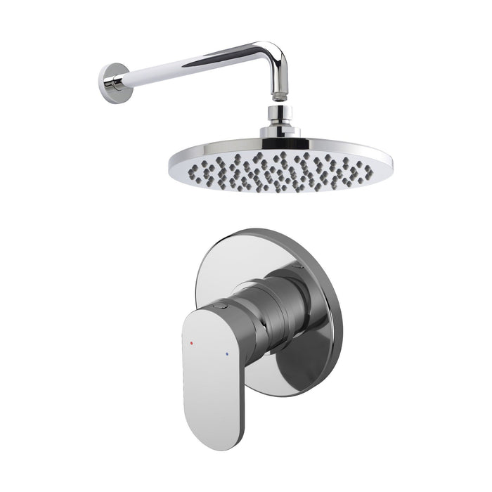 [BSBR07MV1] Current Shower Bundle Concealed Round Manual Valve, Arm & Head Kit - Chrome Balterley - Cutout