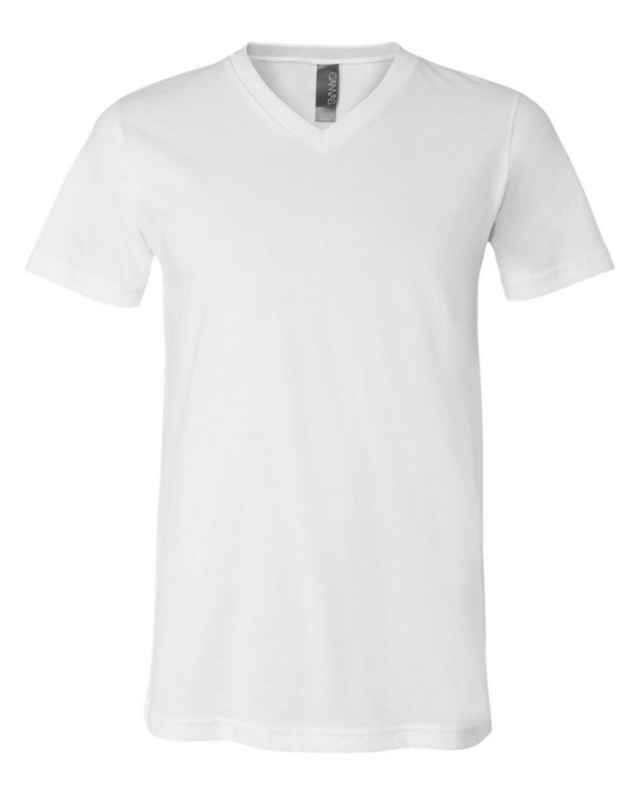 Custom Bella 3005 4.2 oz 100% Cotton V-Neck T-Shirt