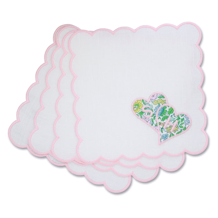Custom Liberty Heart Cocktail Napkins