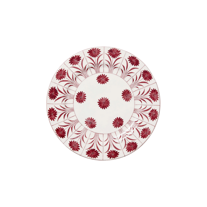 Daisy Plate, Burgundy