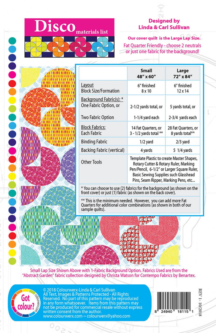 Disco Quilt Pattern by Colourwerx
