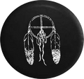 Distressed - American Indian Dream Catcher Feathers Jeep Camper Spare Tire Cover T064 35 inch