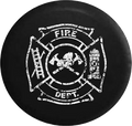Distressed - Fire Department Jeep Camper Spare Tire Cover S199 35 inch