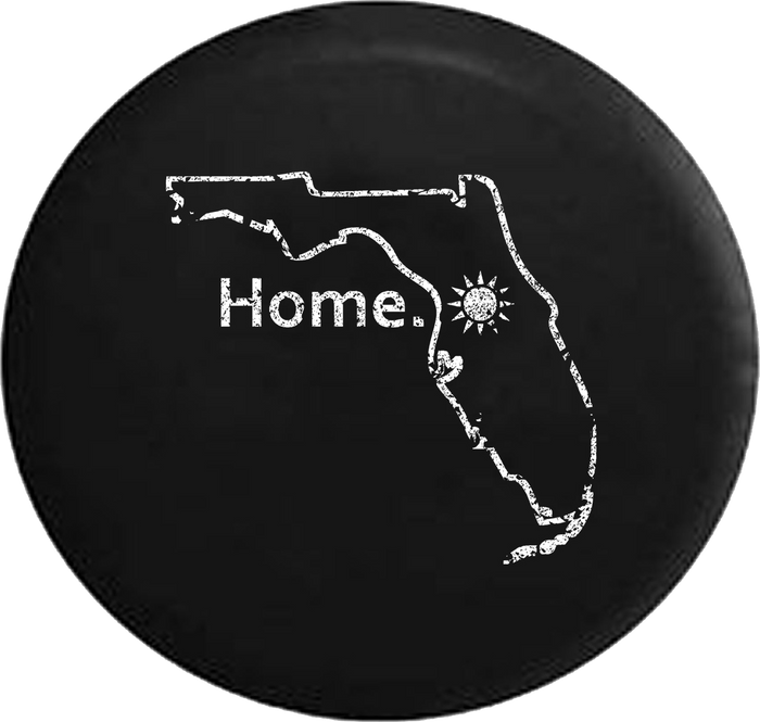 Distressed - Florida Beaches & Sun Home Edition Jeep Camper Spare Tire Cover S228 35 inch