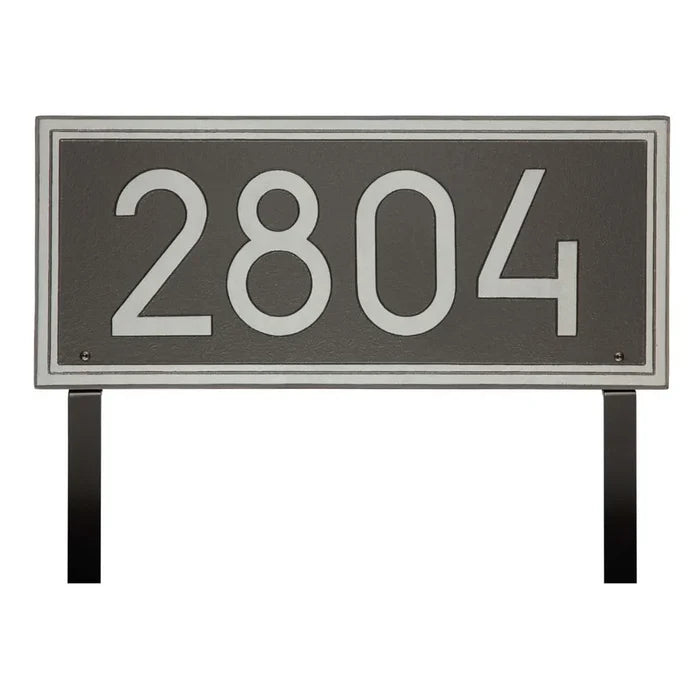Double Line Modern Font Estate Lawn Plaque