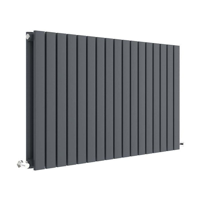 [BHLUA56D] Edingale Contemporary Square Horizontal Double Panel Radiator - Choice of Size and Colour - Cutout