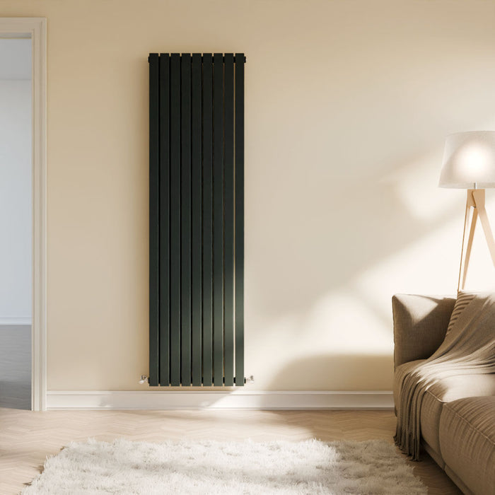 [BHLUA47D] Edingale Modern Square Vertical Double Panel Radiator - Choice of Size and Colour - Lifestyle 1