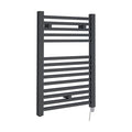 [BHSL152] Electric Vertical Square Towel Rail with 14 Rails - 690mm x 500mm - 300 Watt - Anthracite - Cutout