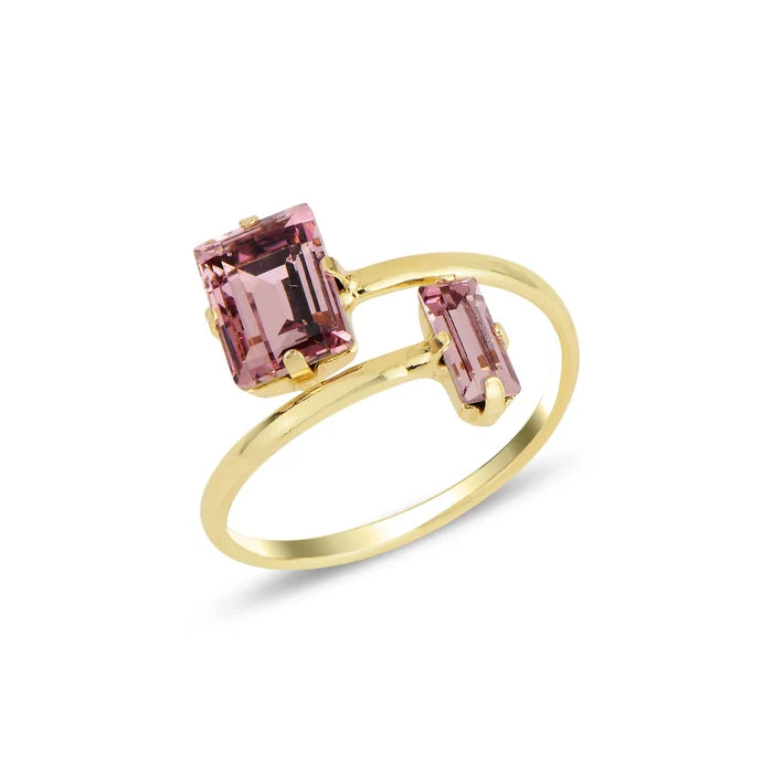 Elegant Minimalist Spiral Ring - Dazzling Sparkle for Any Moment