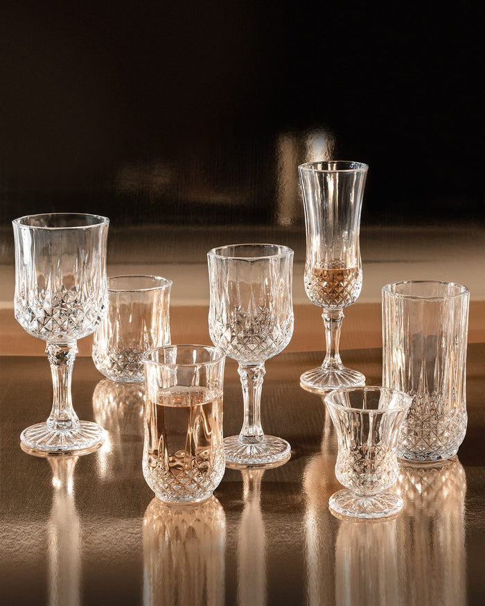 Elegant Soda Glass 42-Piece Drinkware Set - Audrey Collection