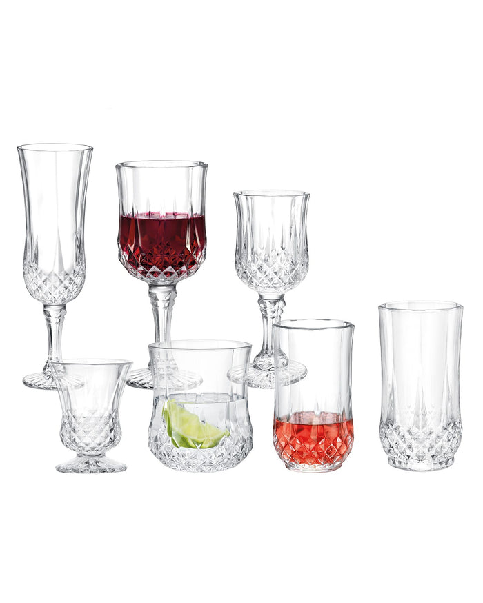 Elegant Soda Glass 42-Piece Drinkware Set - Audrey Collection