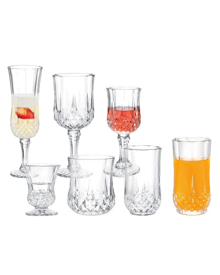 Elegant Soda Glass 42-Piece Drinkware Set - Audrey Collection