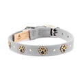 Embroidered Paws Collar with Studs