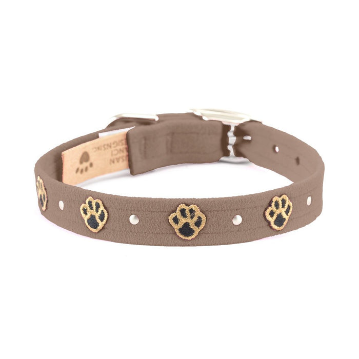 Embroidered Paws Collar with Studs