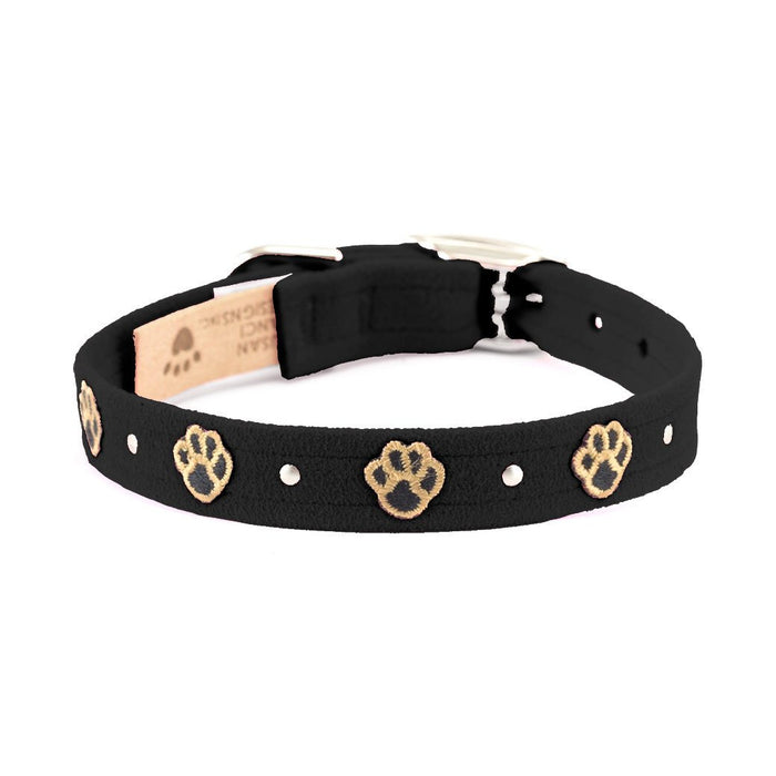 Embroidered Paws Collar with Studs