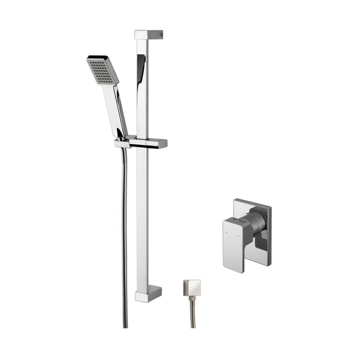 [BSBS25MV1] Empire Concealed Square Manual Valve & Slide Rail Kit Shower Bundle Set - Chrome - Balterley - Cutout