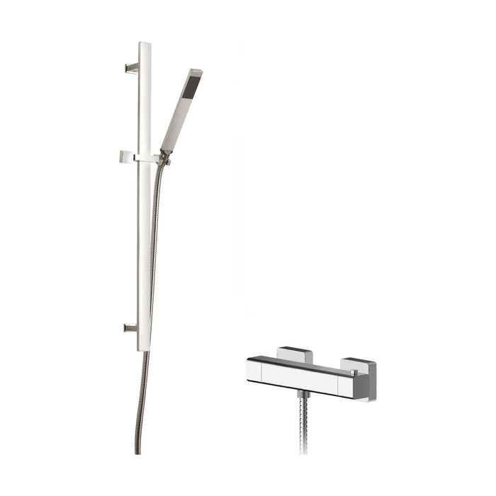 [BSBS94BV1] Empire Square Bar Valve & Sheer Slide Rail Shower Kit - Chrome - Balterley - Cutout
