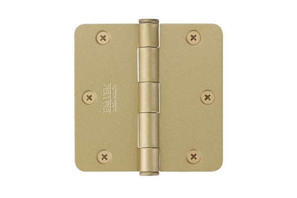 Emtek 91023 3-1/2" x 1/4" Radius Corners Residential Plain Bearing in Satin Brass
