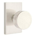 Emtek Bern Knob with Modern Rectangle Rosette in Satin Nickel