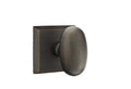 Emtek Bronze Egg Knob with No. 6 Rosette in Medium Bronze
