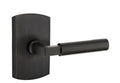 Emtek Bryce Lever with No. 4 Rosette in Medium Bronze