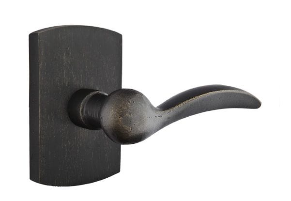 Emtek Durango Lever with No. 4 Rosette in Medium Bronze