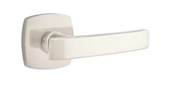 Emtek Geneva Lever with Urban Modern Rosette in Satin Nickel