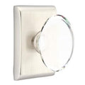 Emtek Hampton Crystal Knob with Neos Rosette in Satin Nickel