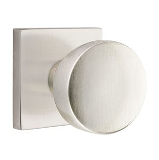 Emtek Laurent Knob with Square Rosette in Satin Nickel