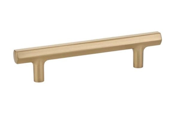 Emtek Mod Hex 4" Cabinet Pull in Satin Brass