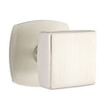 Emtek Square Knob with Urban Modern Rosette in Satin Nickel