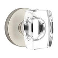 Emtek Windsor Crystal Knob with Disc Rosette in Satin Nickel