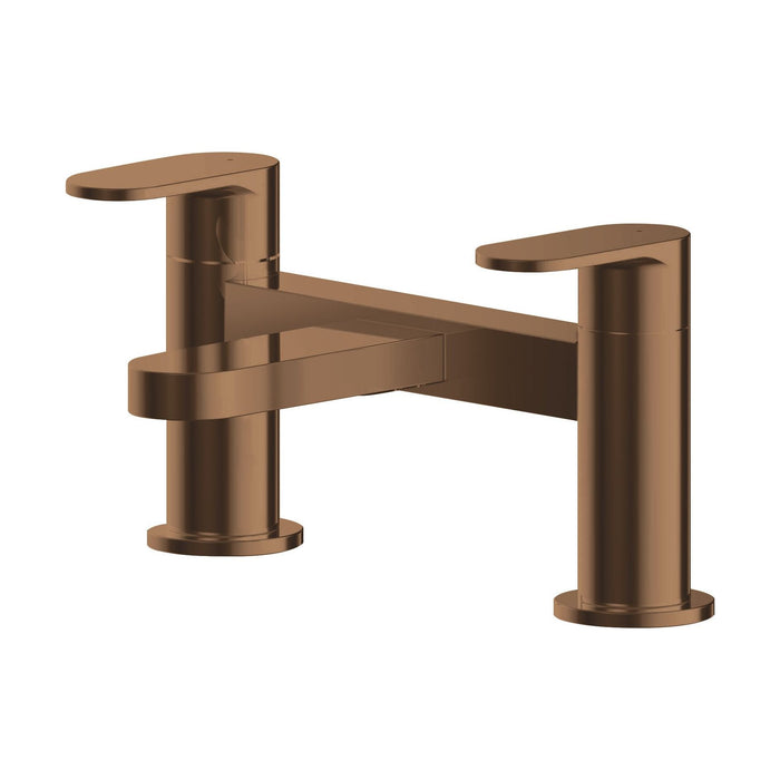 [BTCU1503] Enville Dual Lever Round Deck Mounted Bath Filler Tap – Choice of Finish - Cutout