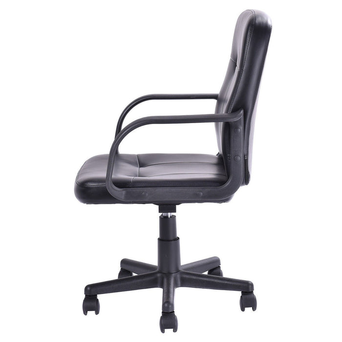 Ergonomic PU Leather Midback Executive Office Chair - EK CHIC HOME