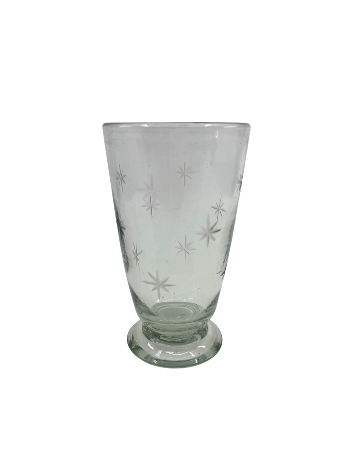 Etched Stars Footed Tumbler