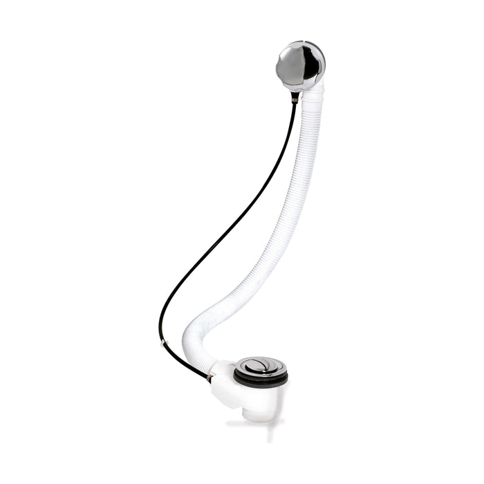 [BASB333] Extended Pop Up Bath Waste & Overflow for Baths up to 10mm Thick - Chrome - Cutout